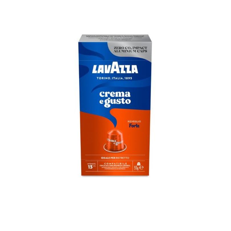 100 capsule Lavazza compatibili Nespresso in alluminio crema e gusto forte
