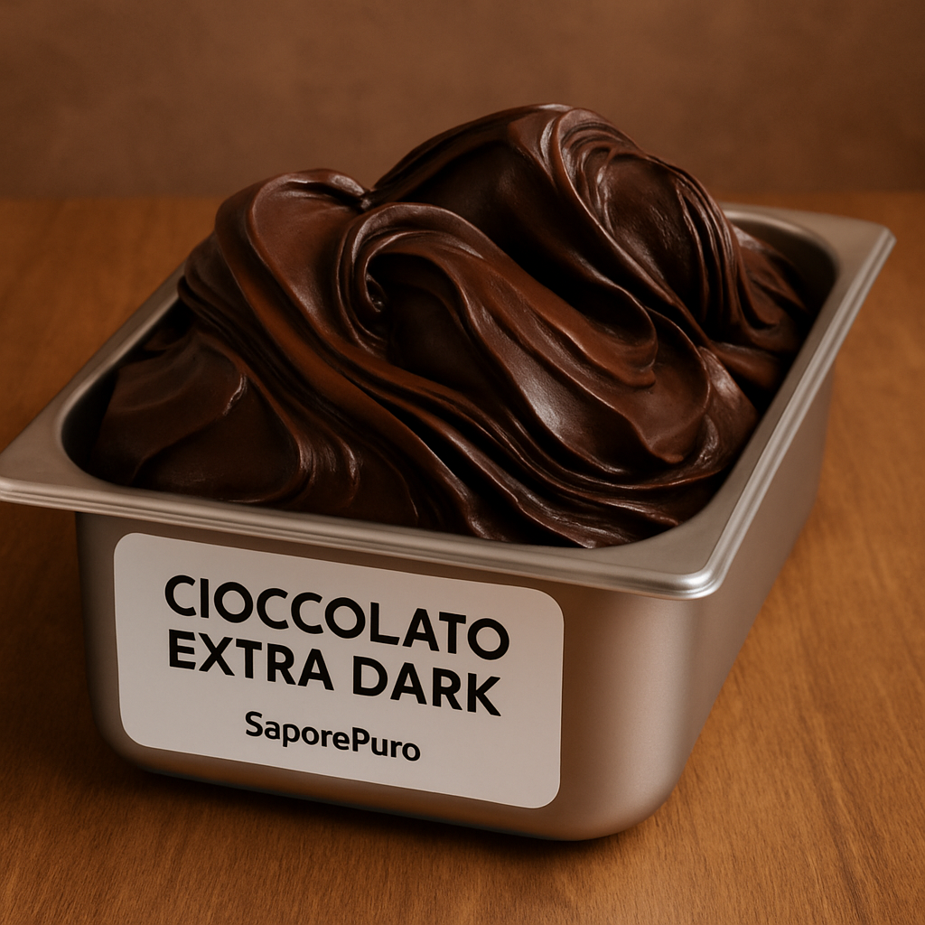 Cioccolato Extra Dark – Base Pronta per Gelato Fondente Vegan - 1,6kg
