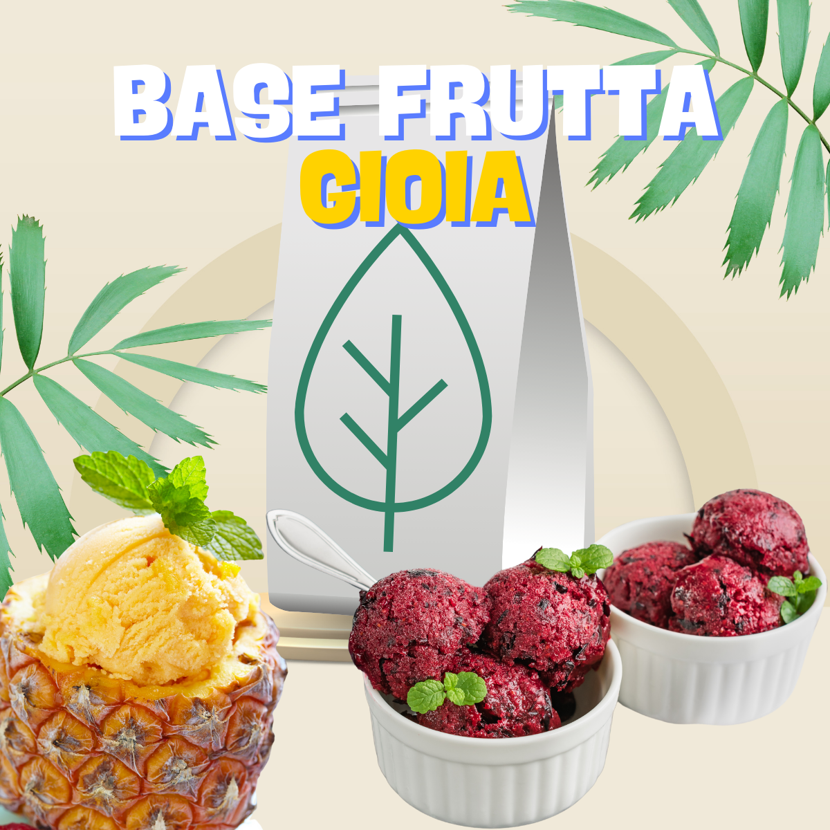 Base Frutta Ninfa 240 - 4,8kg - Base per Sorbetti Completa senza additivi - SaporePuro