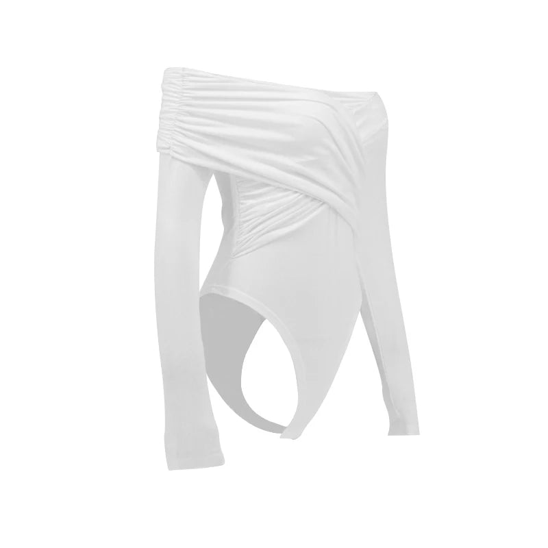 Luana - Body da donna Autunno Nuovo Nero Sexy Backless Corsetto solido Moda sottile Tute incrociate Maniche lunghe Casual Pagliaccetti lavorati a maglia