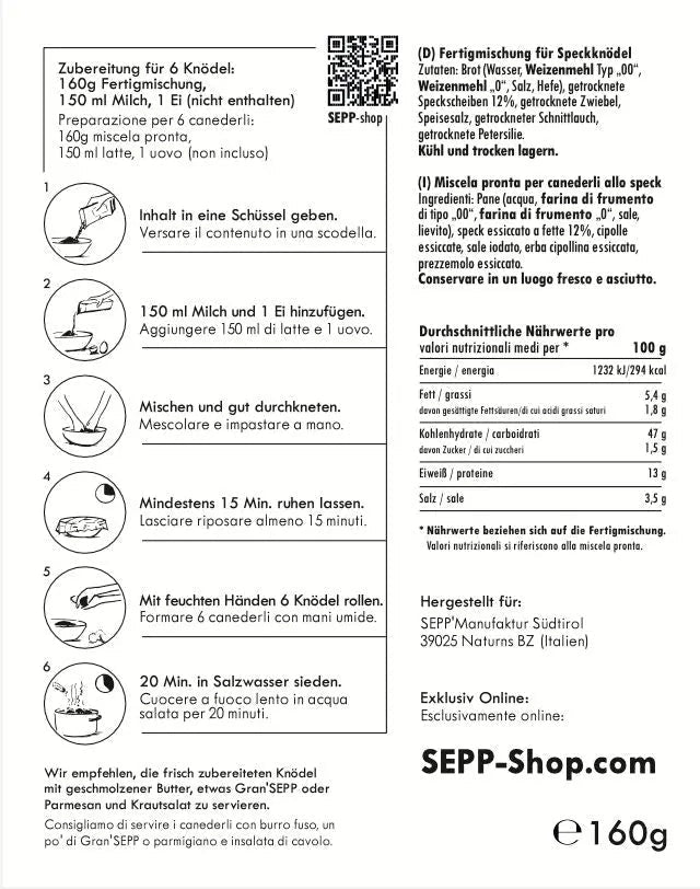 SEPP' Original Speckknödel