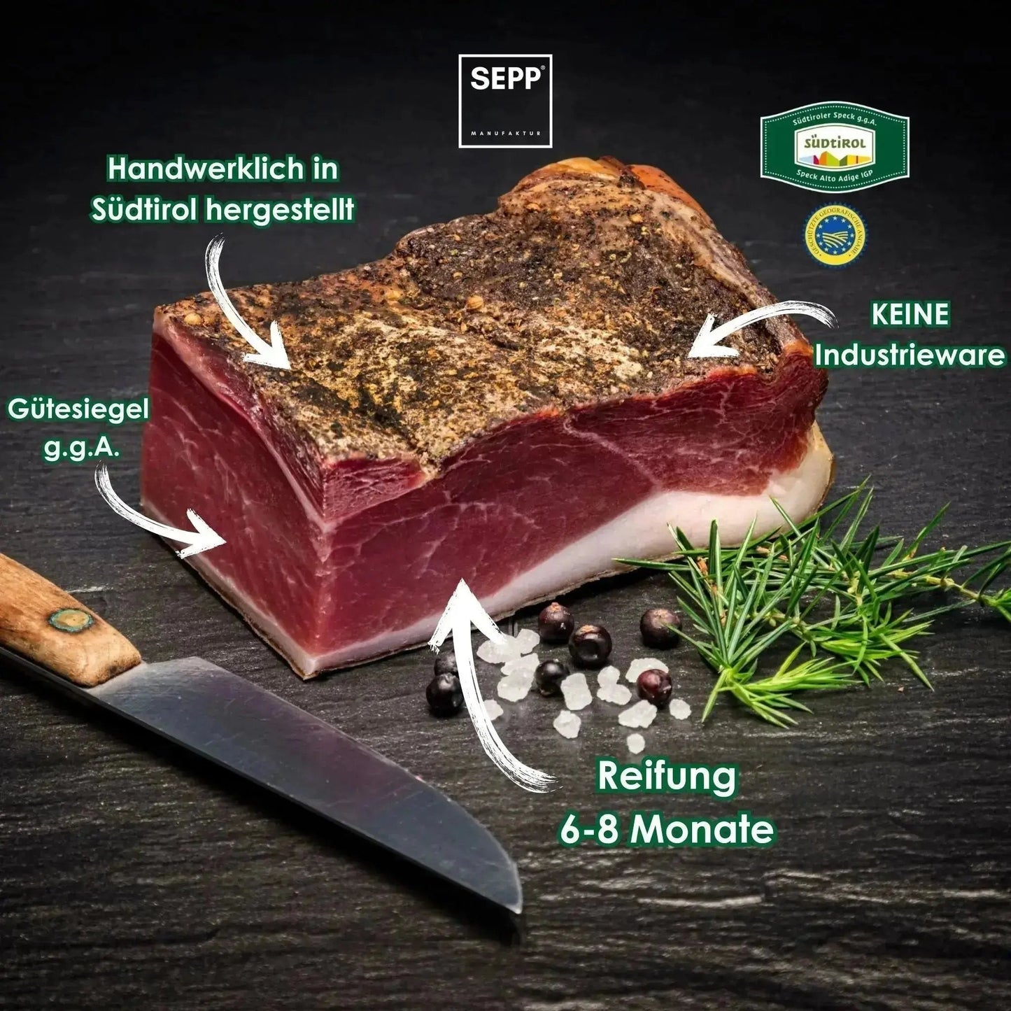 SEPP' Südtiroler Speck g.g.A. - 'Das Herzstück'