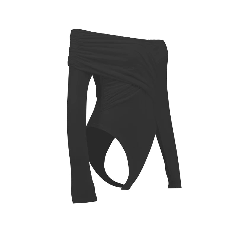Luana - Body da donna Autunno Nuovo Nero Sexy Backless Corsetto solido Moda sottile Tute incrociate Maniche lunghe Casual Pagliaccetti lavorati a maglia