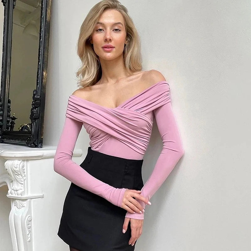 Luana - Body da donna Autunno Nuovo Nero Sexy Backless Corsetto solido Moda sottile Tute incrociate Maniche lunghe Casual Pagliaccetti lavorati a maglia