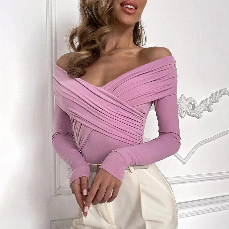Luana - Body da donna Autunno Nuovo Nero Sexy Backless Corsetto solido Moda sottile Tute incrociate Maniche lunghe Casual Pagliaccetti lavorati a maglia