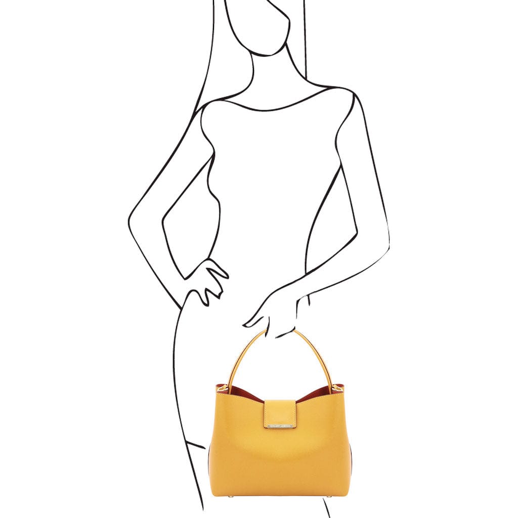 Clio - Palmellato leather bucket bag | TL141690