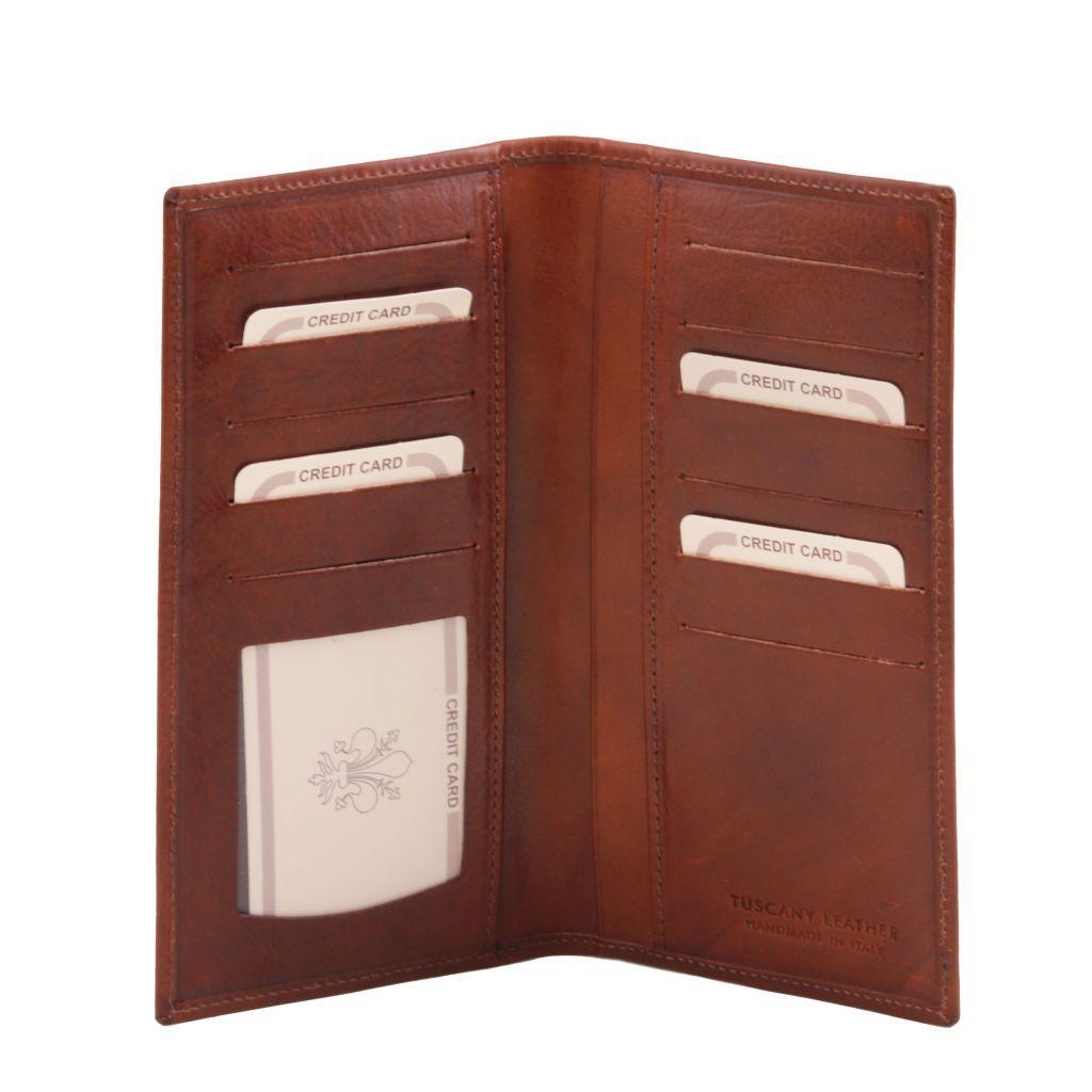 Exclusive leather 2 fold vertical wallet | TL140784