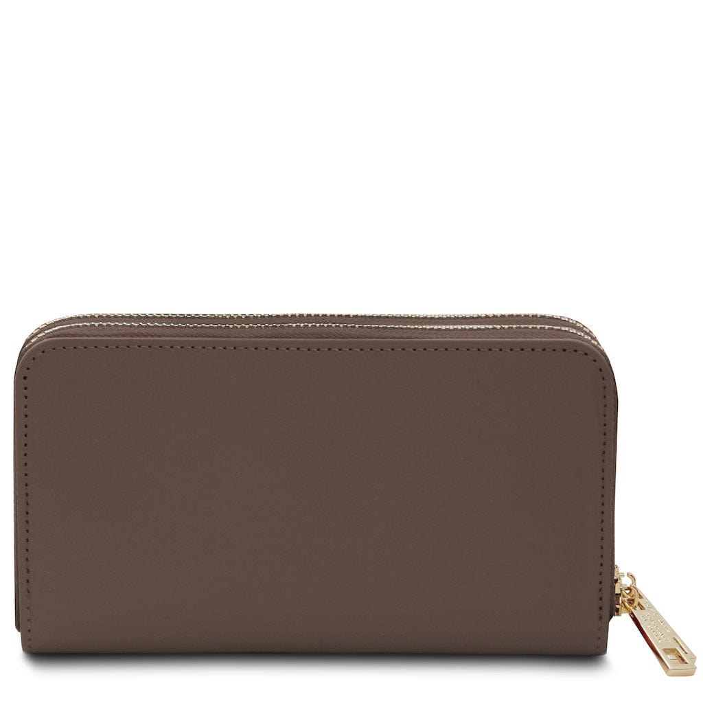 Gaia - Double zip around leather wallet | TL142343