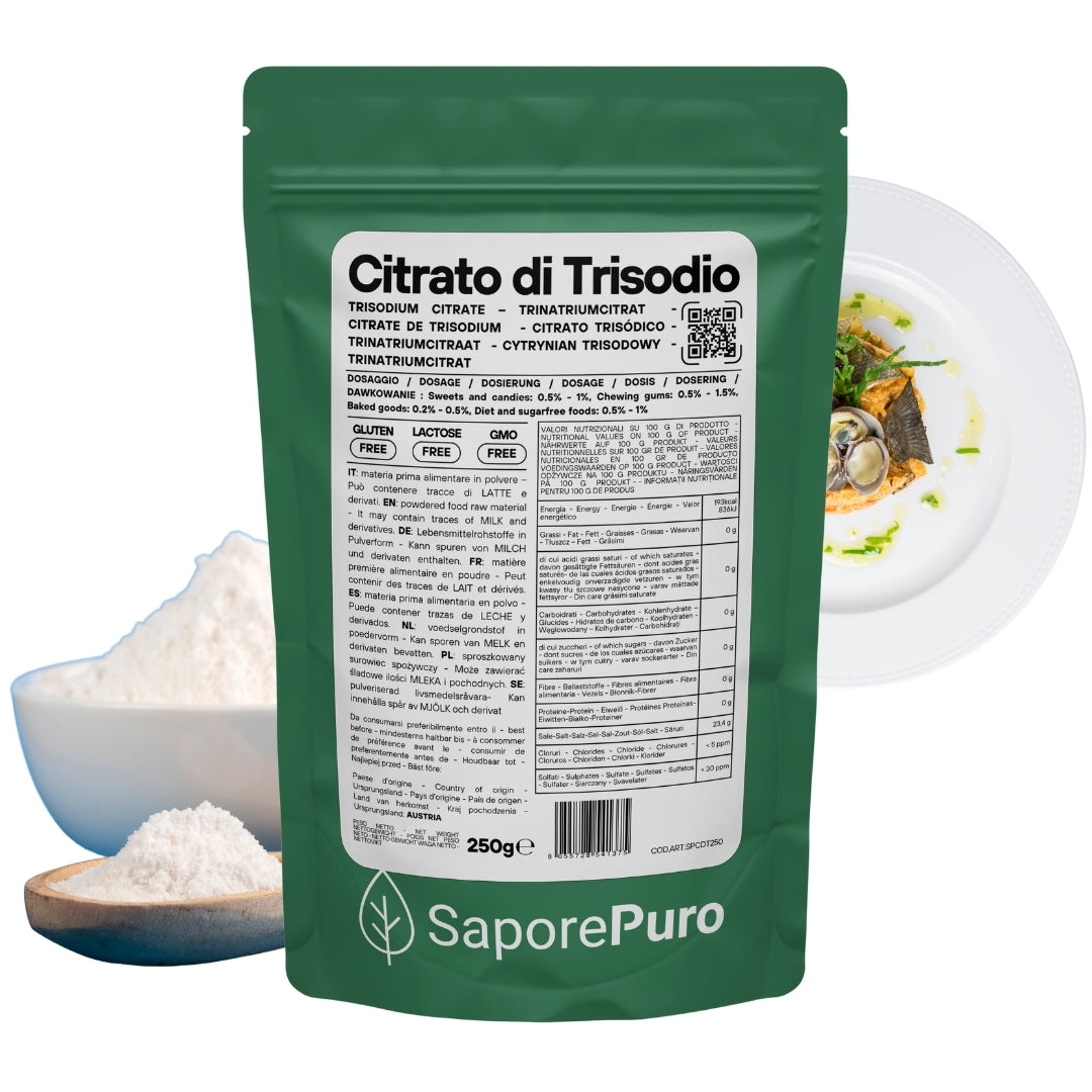 Citrato di Trisodio - E331iii - Regolatore di acidità alimentare