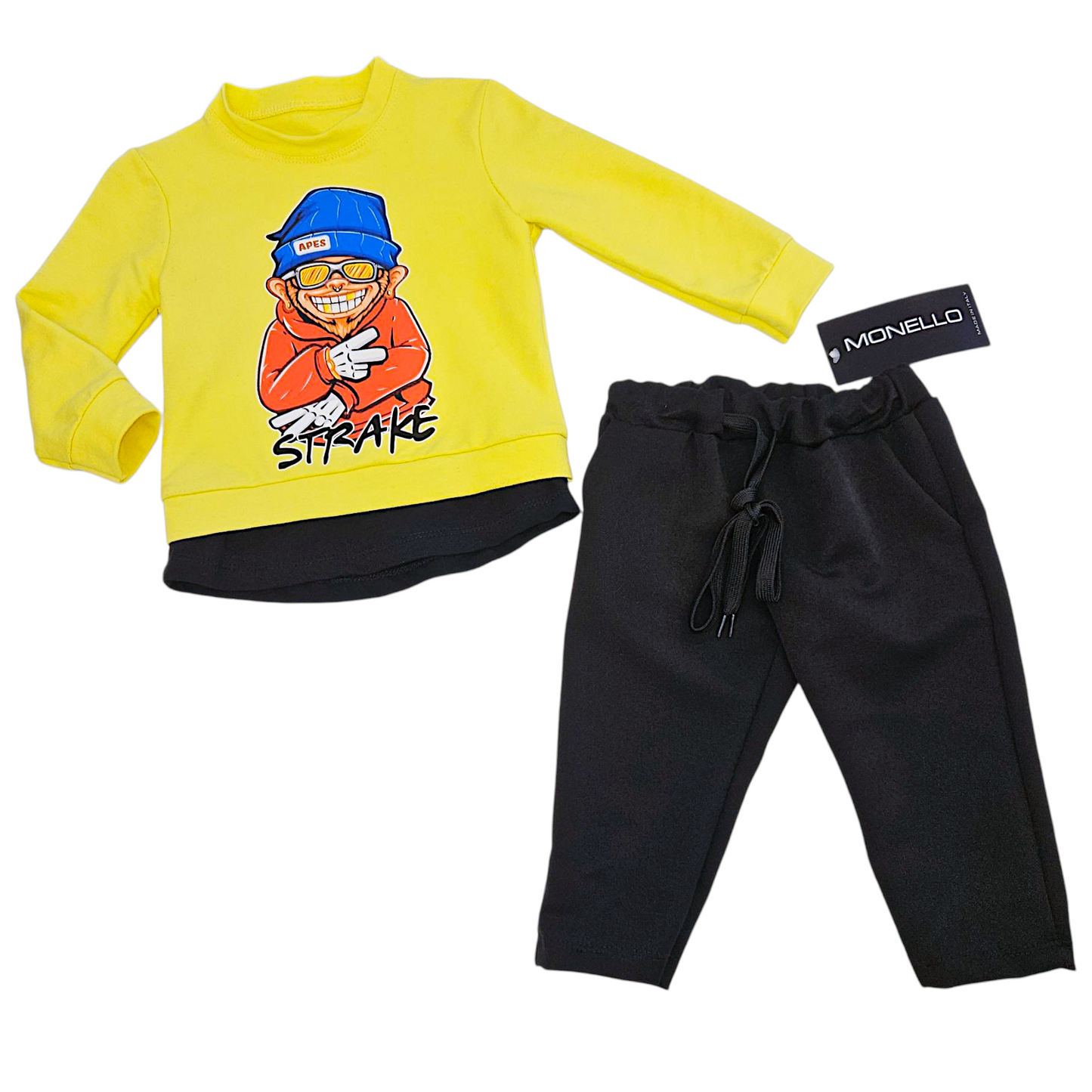 Completo MONELLO in cotone 9-36 mesi, made in Italy