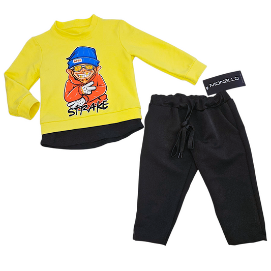 Completo MONELLO in cotone 9-36 mesi, made in Italy