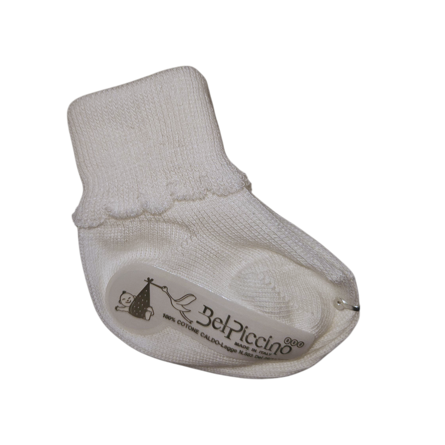 Calzini BEL PICCINO 0-8 mesi, 100% cotone, made in Italy.