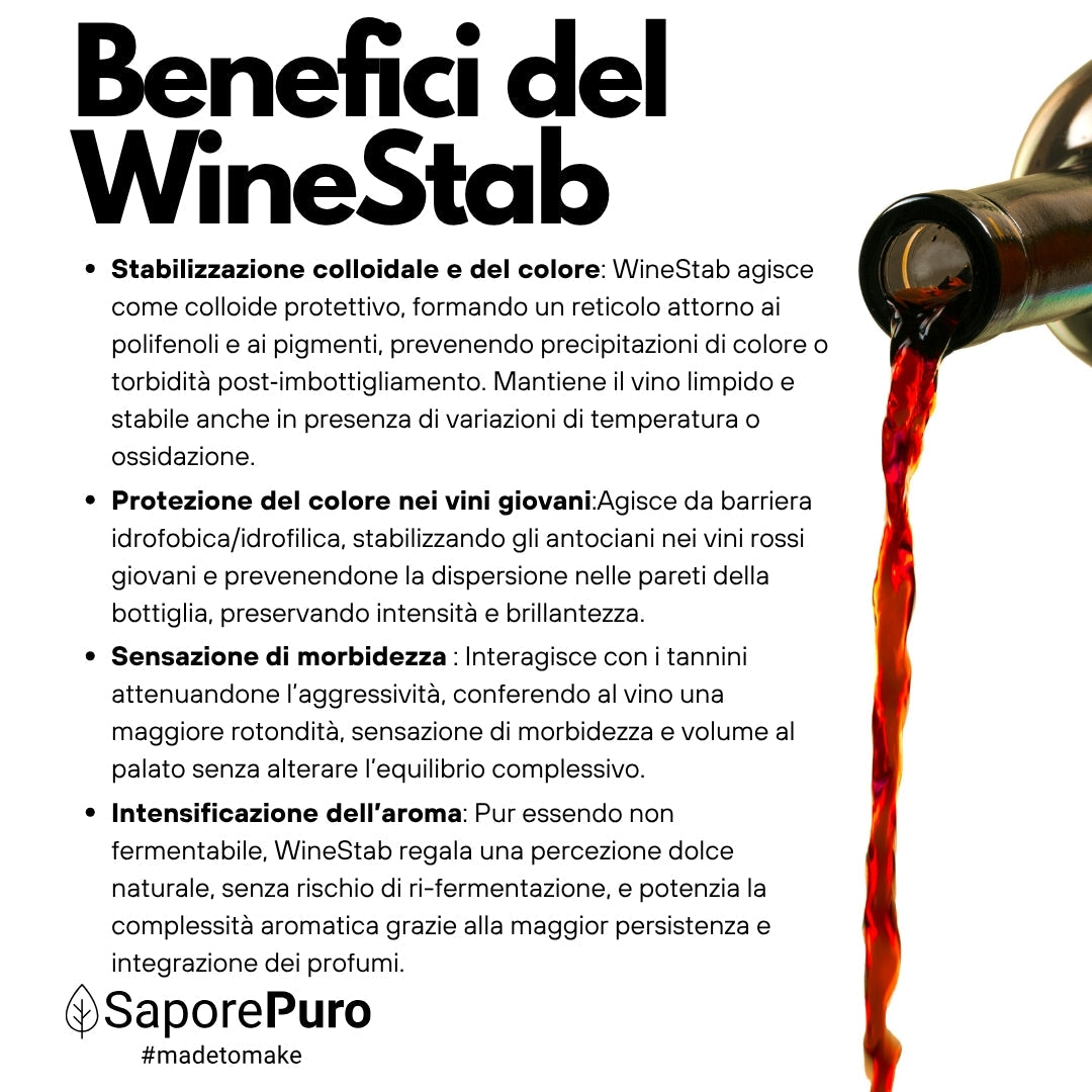 WineStab – Gomma Arabica Naturale per Stabilizzazione del Vino