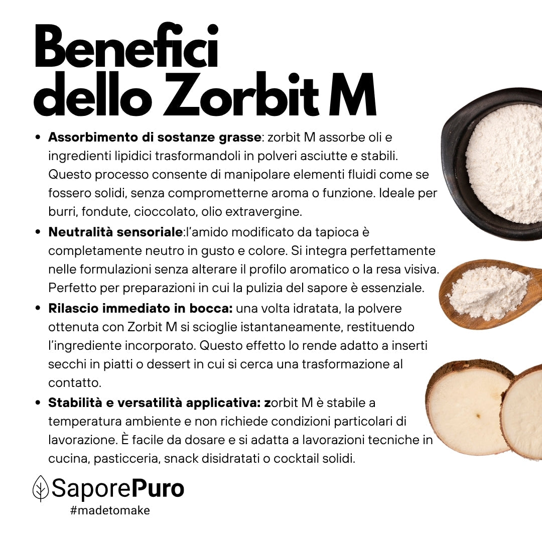 Zorbit M - Amido modificato da Tapioca - Maltodestrina Derivata dalla Tapioca