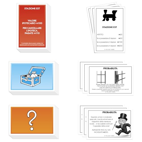 Monopoly Hasbro Gaming Classico, Gioco da Tavolo da 2 a 6 Giocatori per Tutta la Famiglia, Gioco per Bambini e Bambine da 8 Anni in su