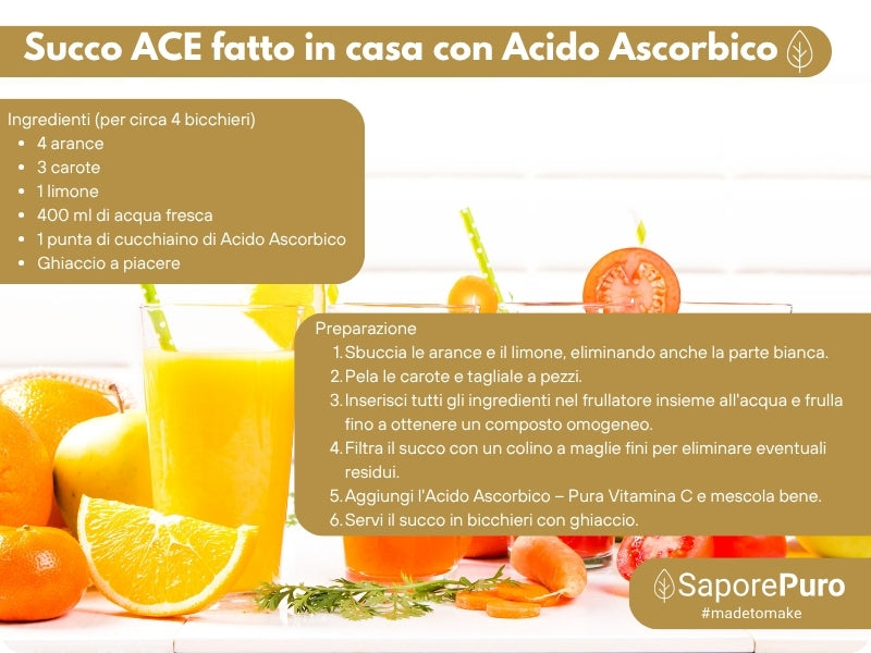 Acido Ascorbico - Pura Vitamina C : Il Nutriente Essenziale per le tue ricette! - (E300) - Confezionato in Italia