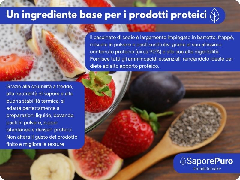 Caseinato di Sodio - SaporePuro - Proteina pura da Latte (Caseina) - Gluten Free