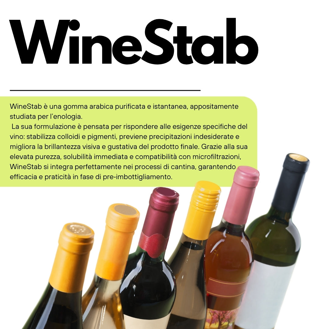 WineStab – Gomma Arabica Naturale per Stabilizzazione del Vino