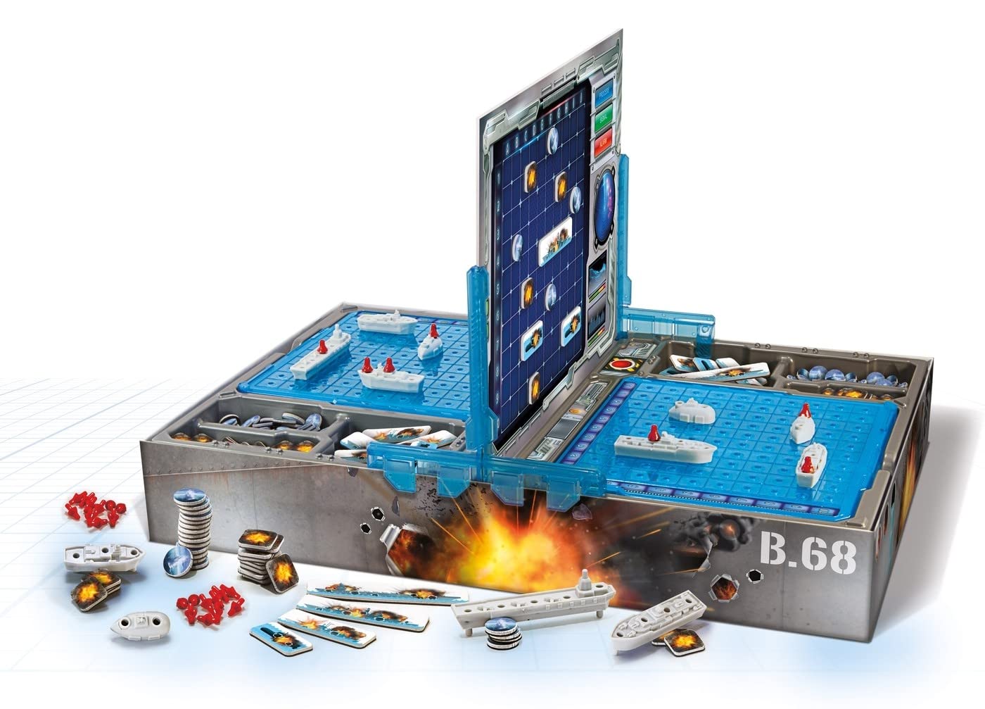 Clementoni - Battaglia Navale, Gioco da Tavolo di Strategia e Logica, per Bambini 6+ Anni e Adulti, con Tabellone e Navi Magnetiche, Idea Regalo Made in Italy, Lingua Italiana, 11133