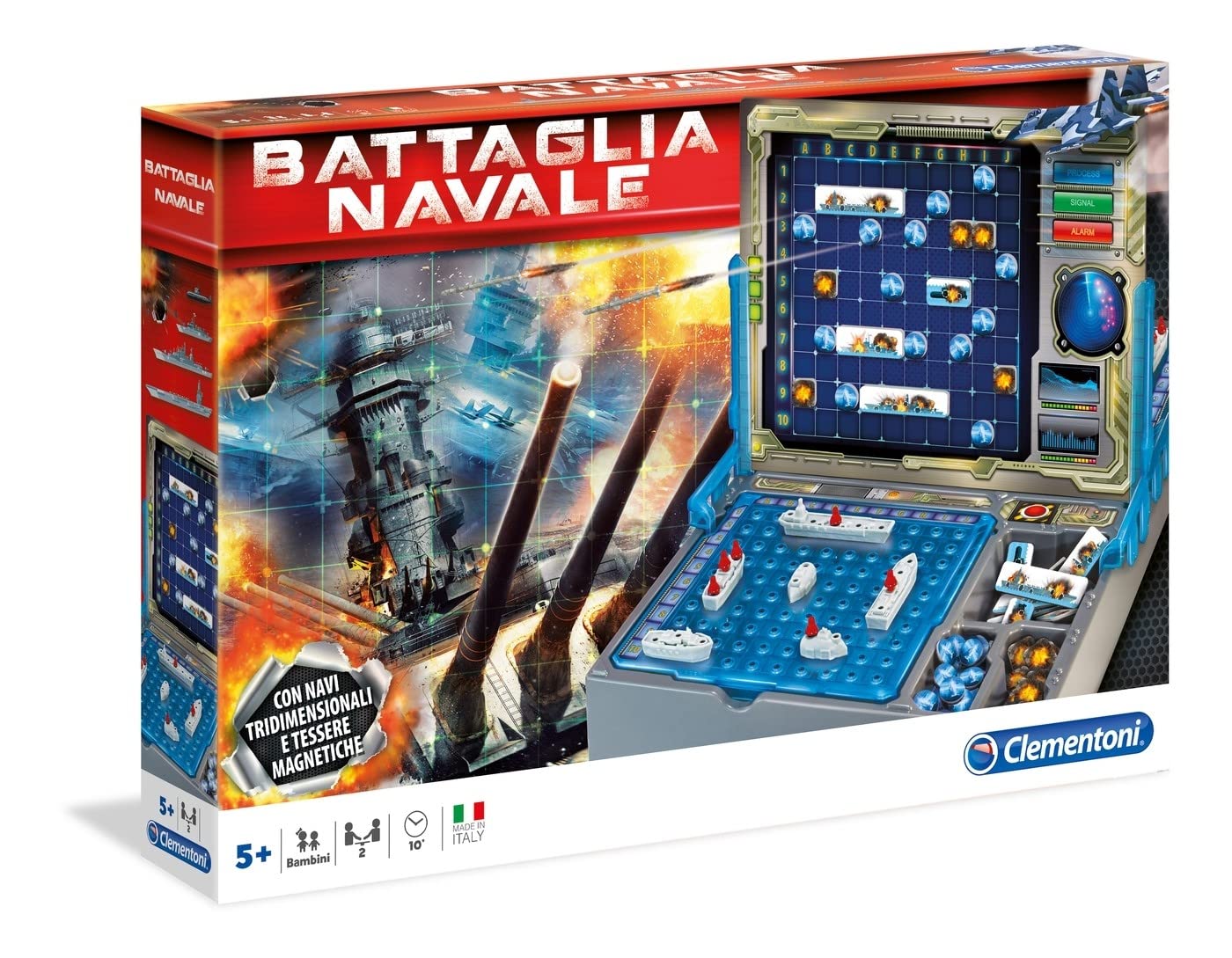 Clementoni - Battaglia Navale, Gioco da Tavolo di Strategia e Logica, per Bambini 6+ Anni e Adulti, con Tabellone e Navi Magnetiche, Idea Regalo Made in Italy, Lingua Italiana, 11133