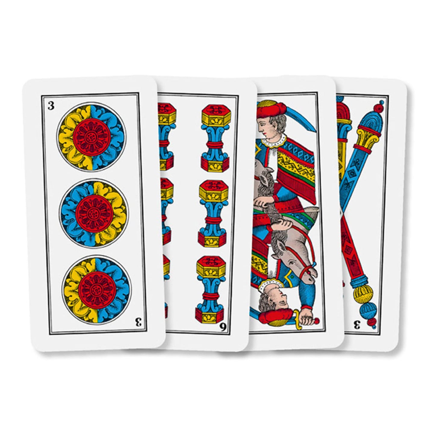 Dal Negro - Mazzo di carte regionali Trevisane Italia, composto da 40 carte in cartoncino, ideali per scopa e briscola.