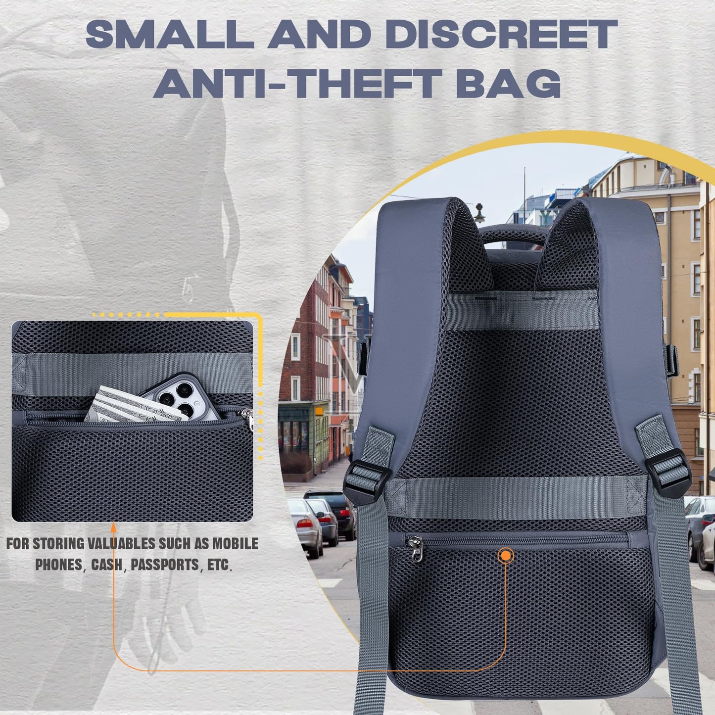 VMIKIV Zaino per Ryanair 40x20x25 Zaino da Viaggio Aereo Bagaglio a Mano Piccolo Borsa da Cabina Zaini Donna Uomo per Scuola Lavoro