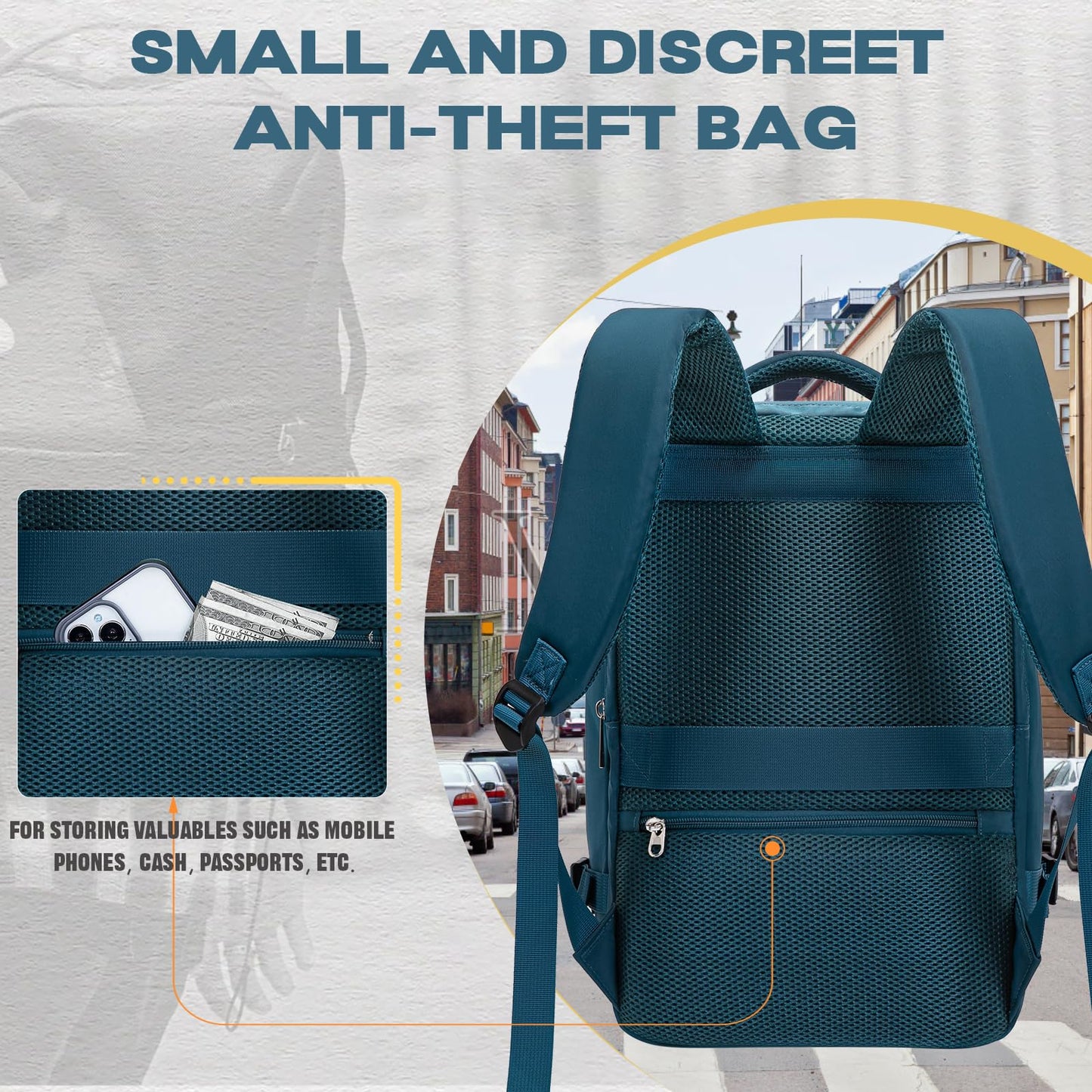 VMIKIV Zaino per Ryanair 40x20x25 Zaino da Viaggio Aereo Bagaglio a Mano Piccolo Borsa da Cabina Zaini Donna Uomo per Scuola Lavoro