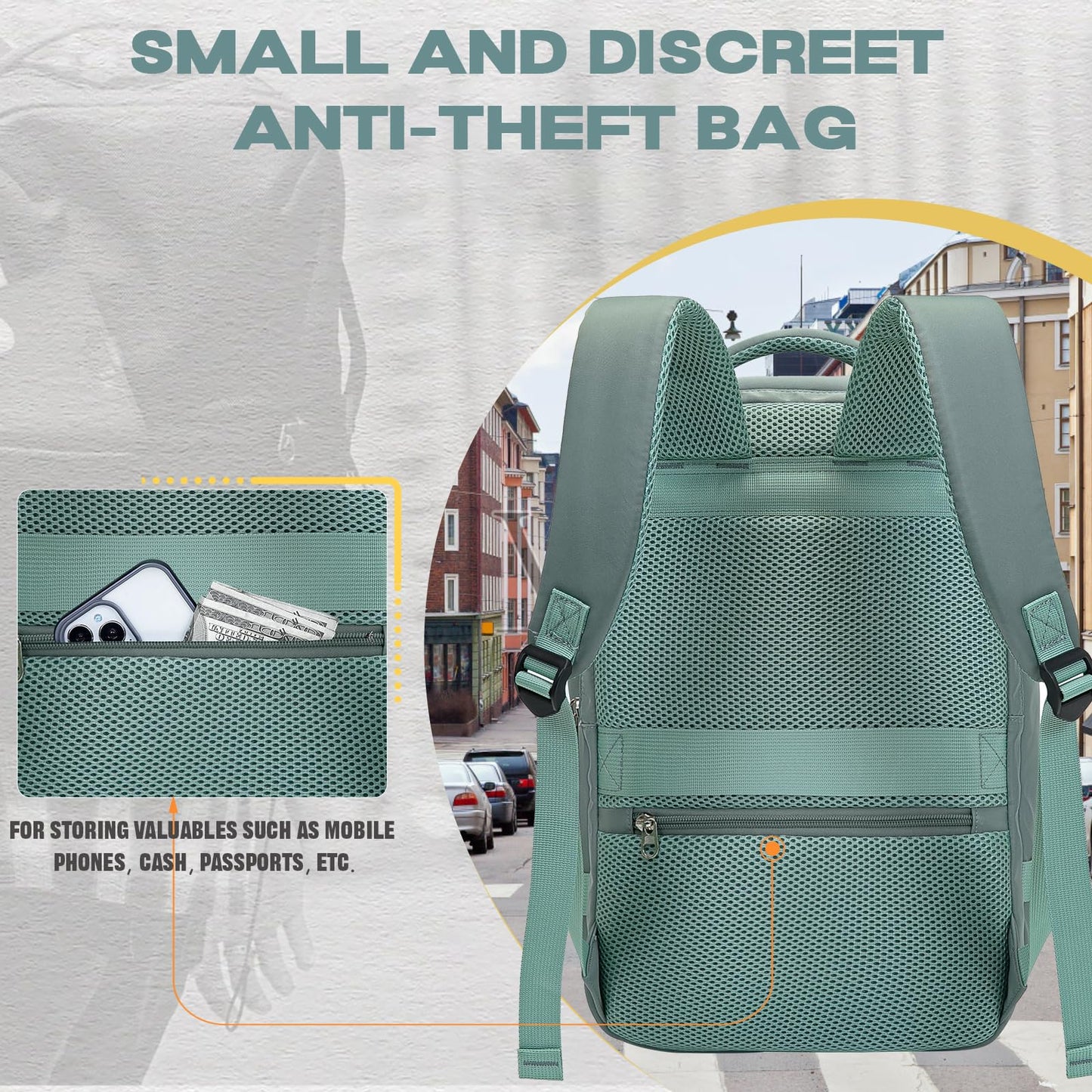 VMIKIV Zaino per Ryanair 40x20x25 Zaino da Viaggio Aereo Bagaglio a Mano Piccolo Borsa da Cabina Zaini Donna Uomo per Scuola Lavoro