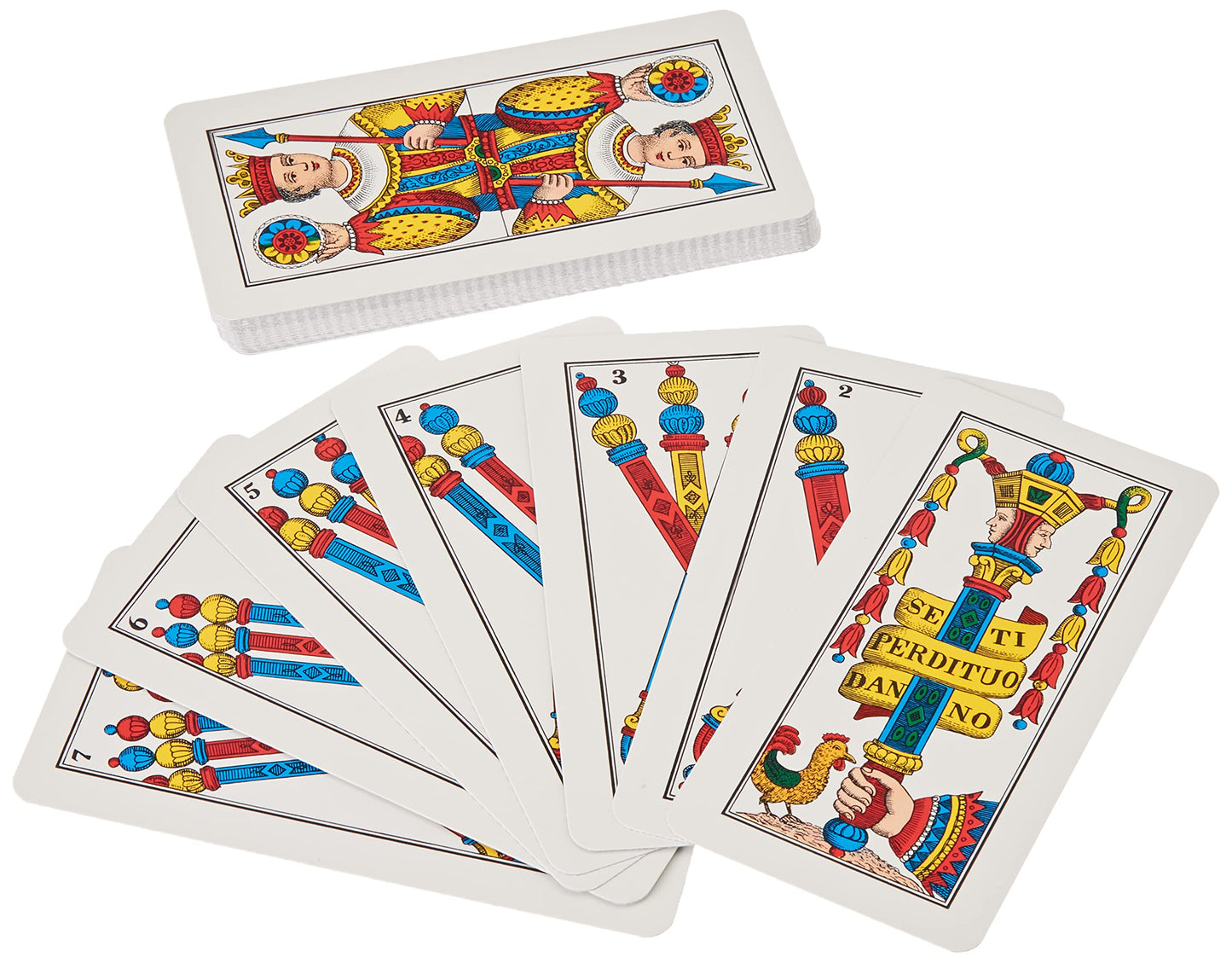 Dal Negro - Mazzo di carte regionali Trevisane Italia, composto da 40 carte in cartoncino, ideali per scopa e briscola.