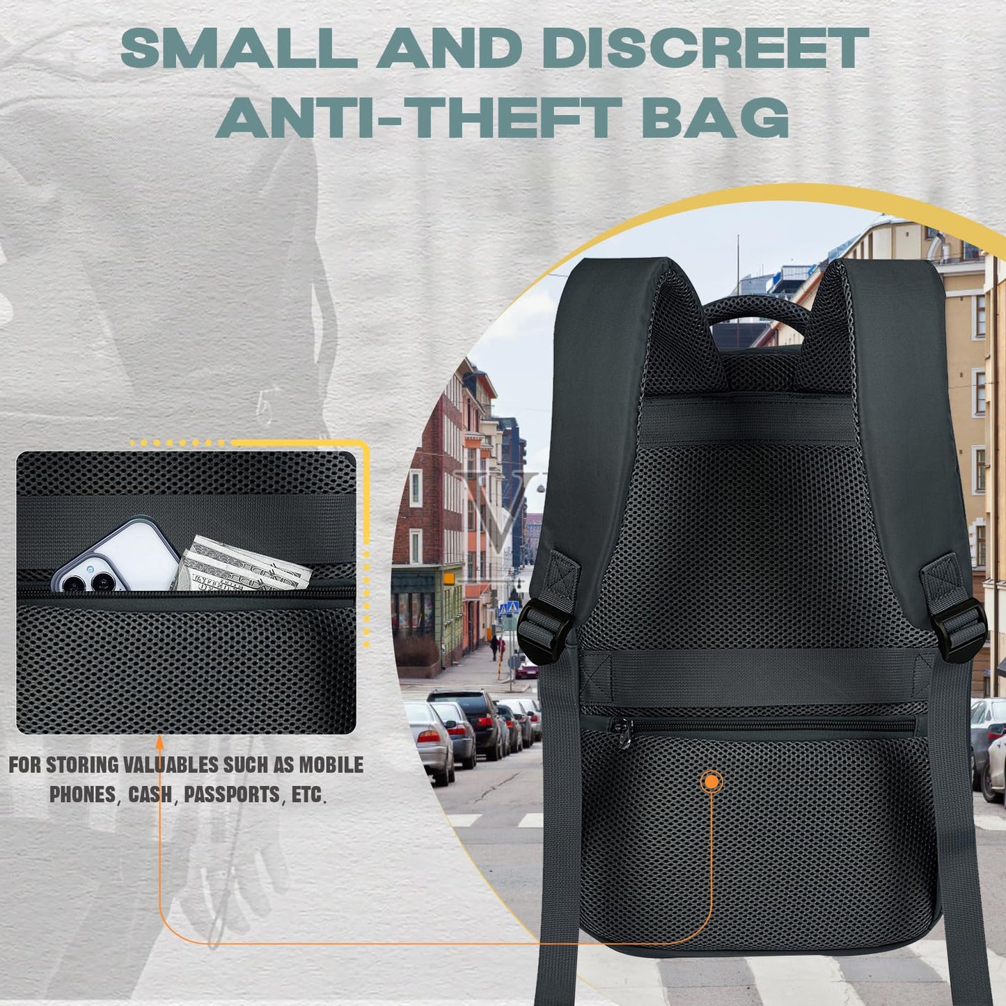 VMIKIV Zaino per Ryanair 40x20x25 Zaino da Viaggio Aereo Bagaglio a Mano Piccolo Borsa da Cabina Zaini Donna Uomo per Scuola Lavoro