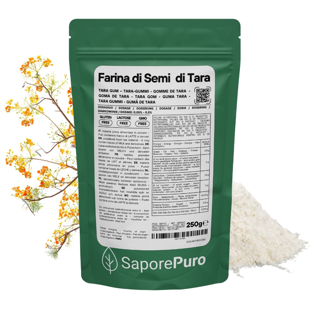 Farina di Semi di Tara - Gomma di Tara - Origine Perù - E417 - Confezionato in Italia