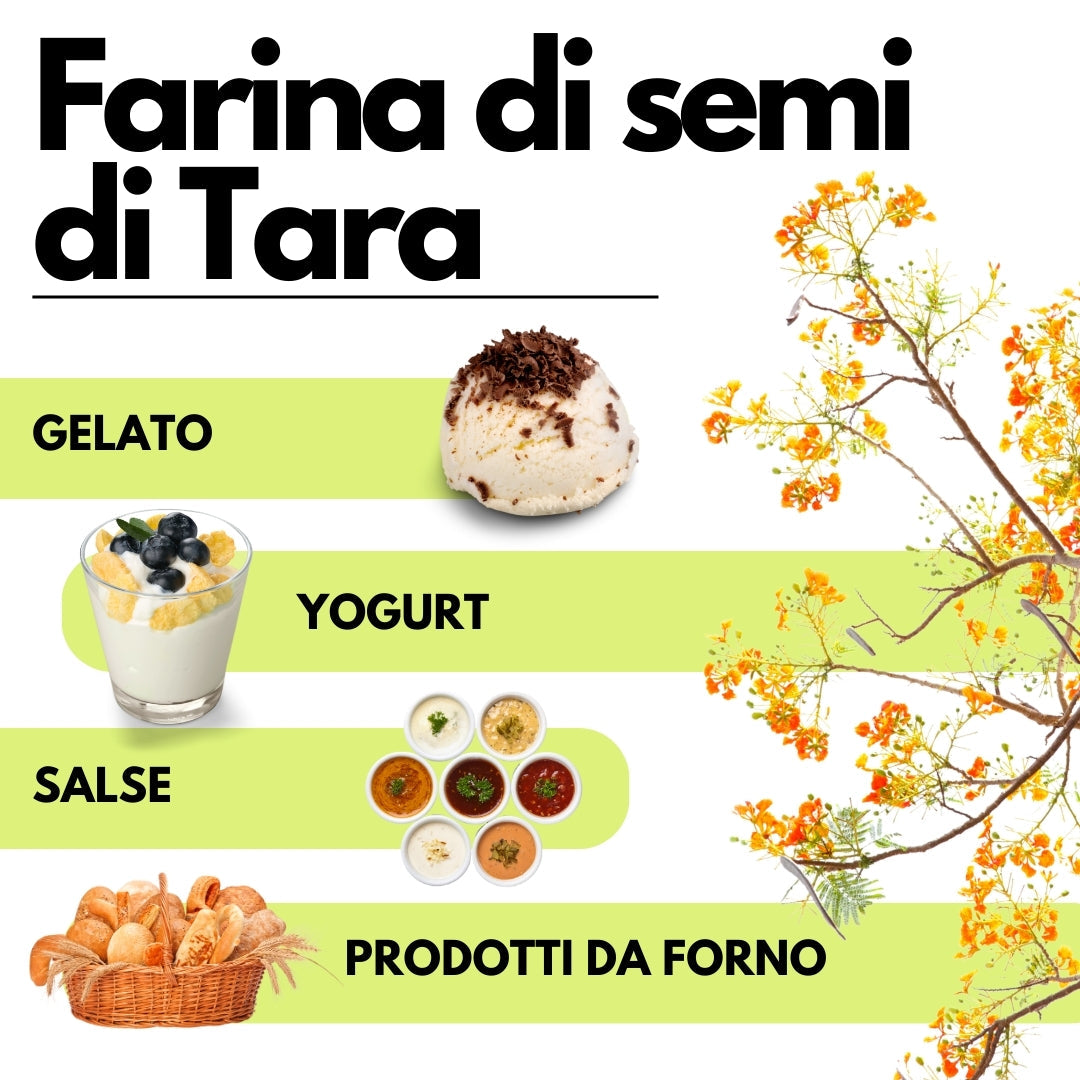 Farina di Semi di Tara - Gomma di Tara - Origine Perù - E417 - Confezionato in Italia
