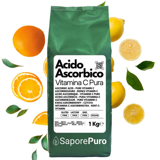 Acido Ascorbico - Pura Vitamina C : Il Nutriente Essenziale per le tue ricette! - (E300) - Confezionato in Italia