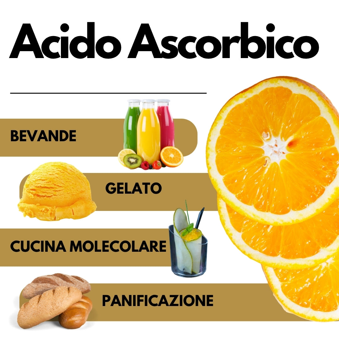 Acido Ascorbico - Pura Vitamina C : Il Nutriente Essenziale per le tue ricette! - (E300) - Confezionato in Italia