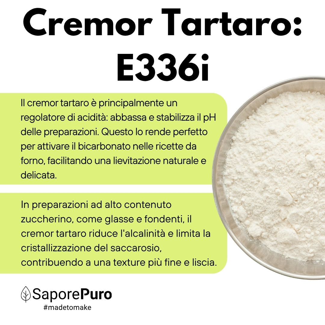 Cremor Tartaro - E336i - Agente lievitante e stabilizzante