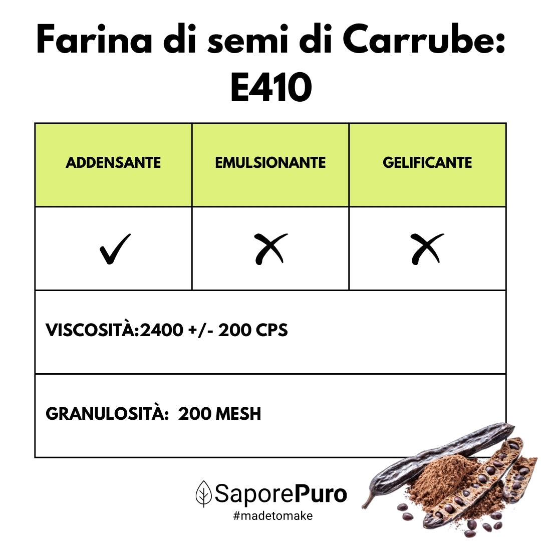 Farina di Semi di Carrube (E410) - origine ITALIA
