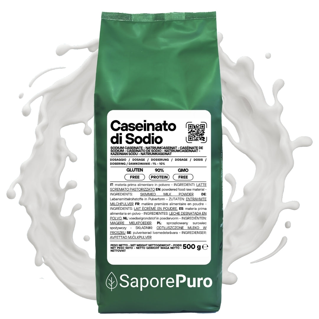 Caseinato di Sodio - SaporePuro - Proteina pura da Latte (Caseina) - Gluten Free