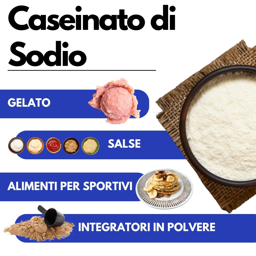 Caseinato di Sodio - SaporePuro - Proteina pura da Latte (Caseina) - Gluten Free