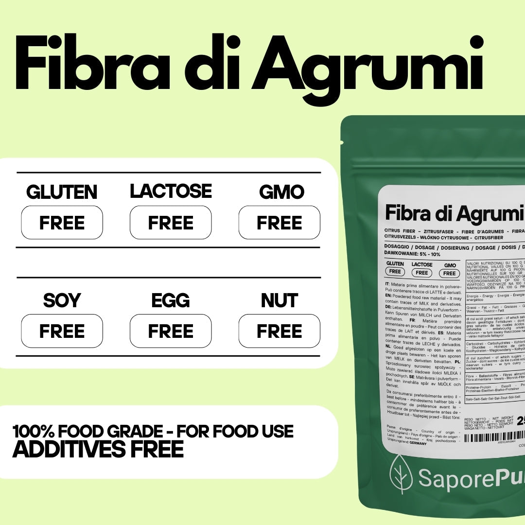 Fibra di Agrumi - Addensante Clean Label per Gelato senza "E"