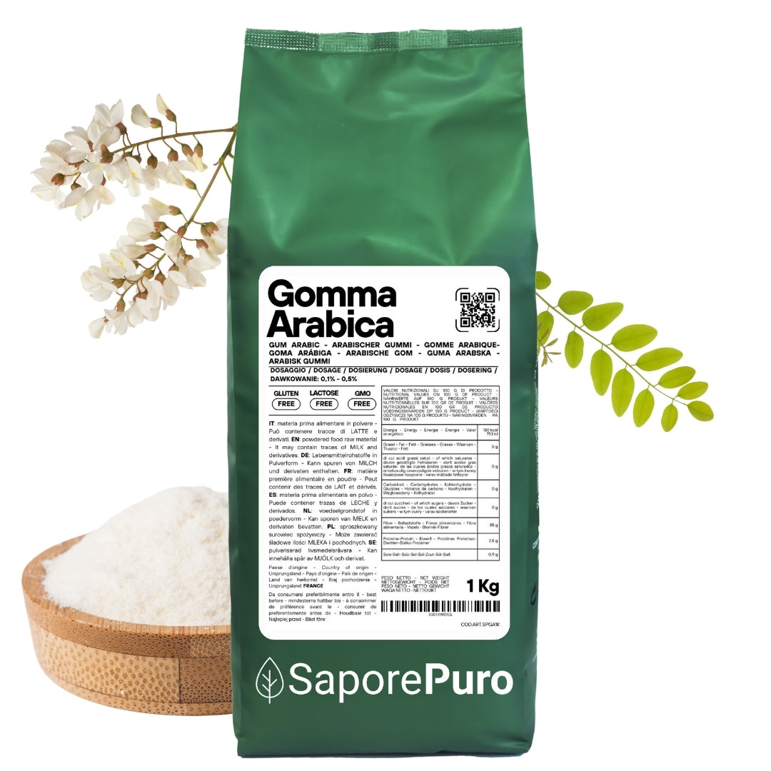 Gomma arabica in polvere - (E414) - Confezionato in Italia