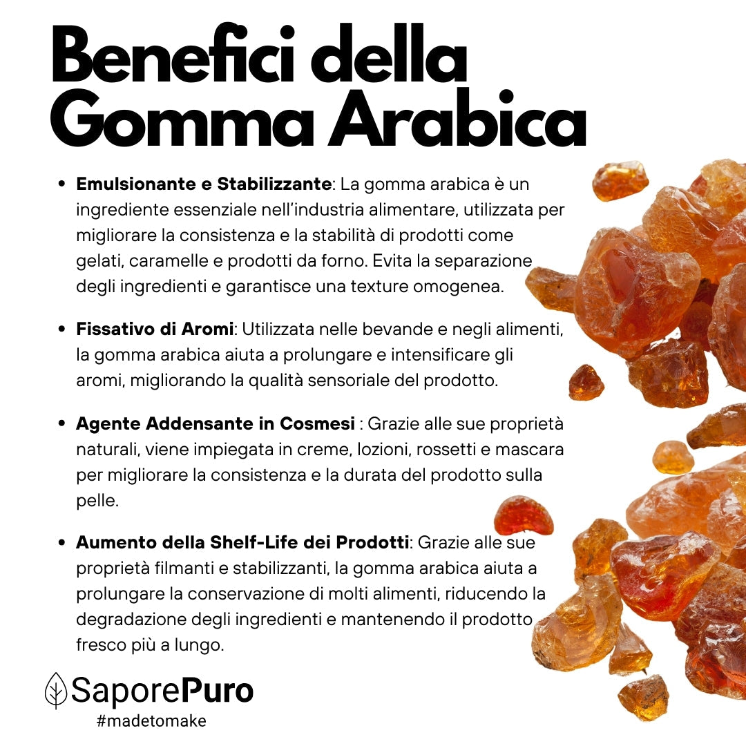 Gomma arabica in polvere - (E414) - Confezionato in Italia