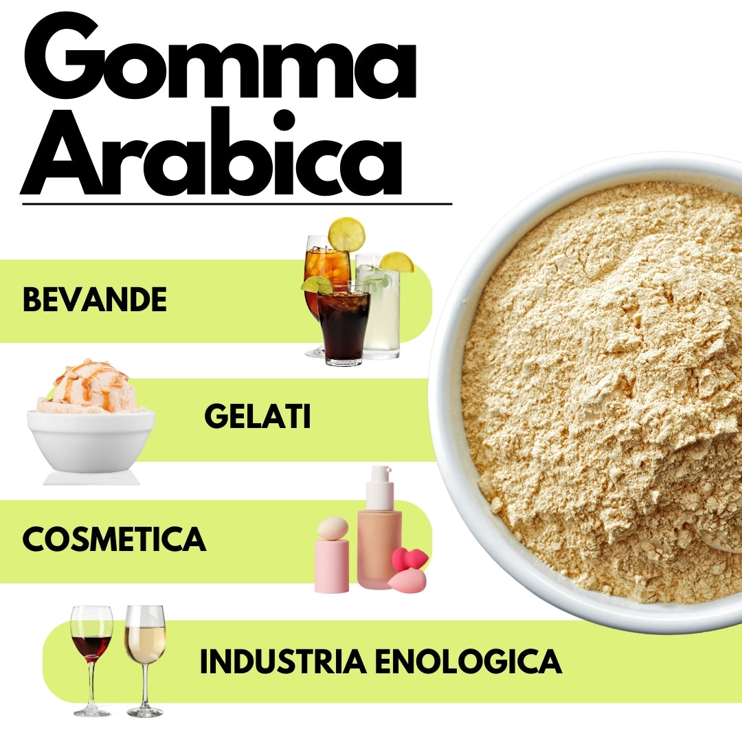 Gomma arabica in polvere - (E414) - Confezionato in Italia