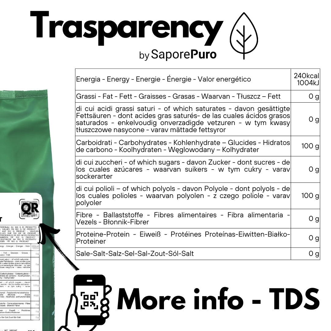 Xilitolo  - Dolcificante Naturale con meno Calorie - Origine Extra E.U.