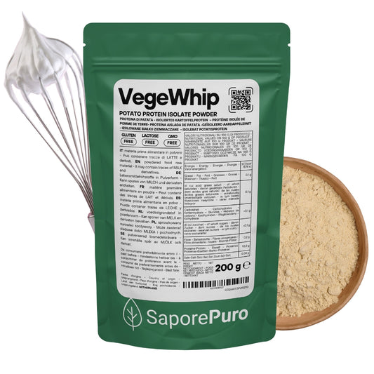 Proteine Isolate di Patata - Albume Vegano - VegeWhip - Per realizzare prodotti Vegan