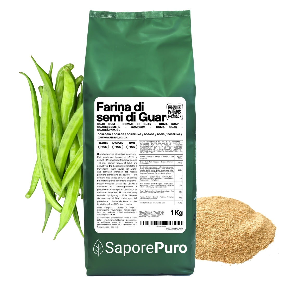 Farina di Semi di Guar (E412)  - Origine India - Confezionato in Italia