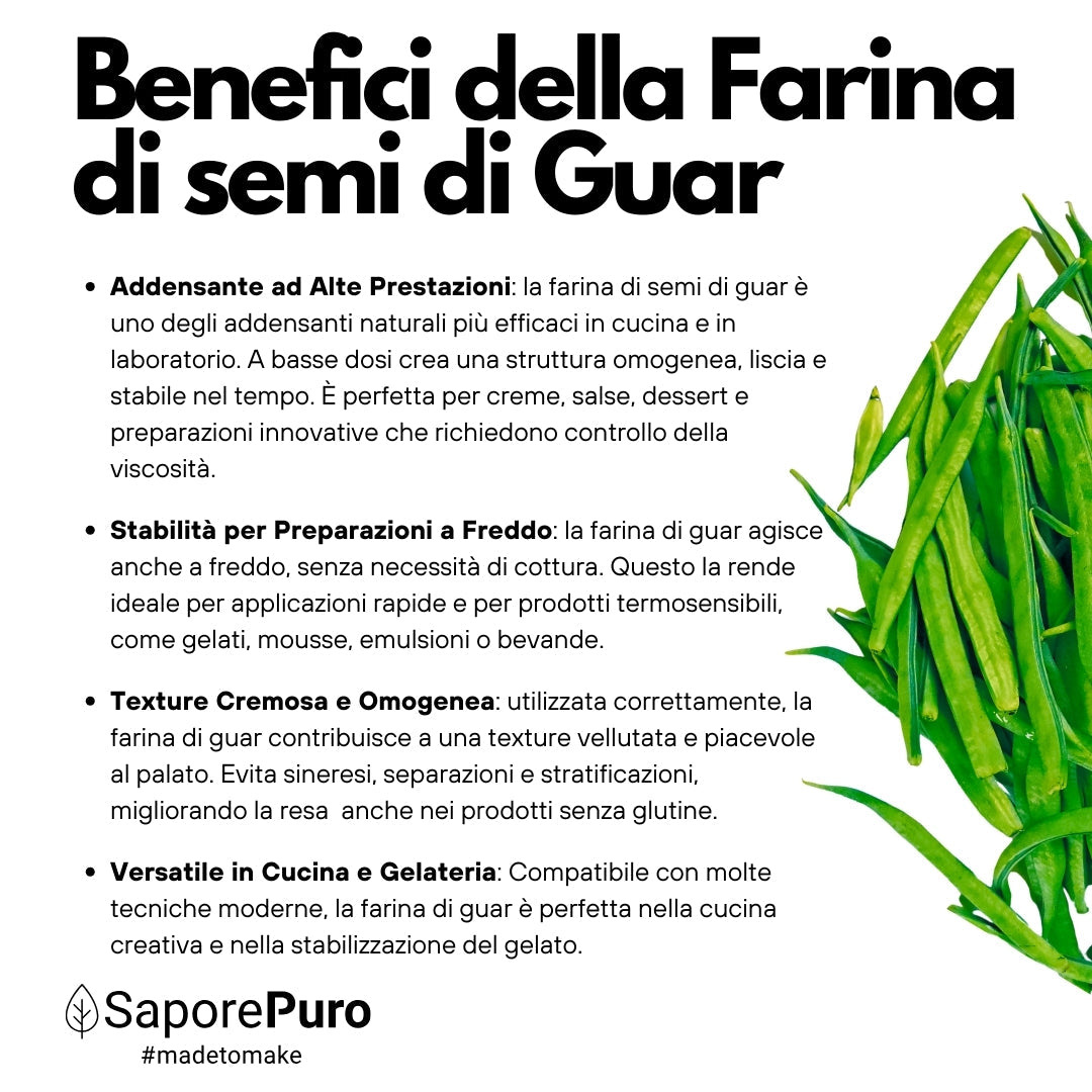 Farina di Semi di Guar (E412)  - Origine India - Confezionato in Italia