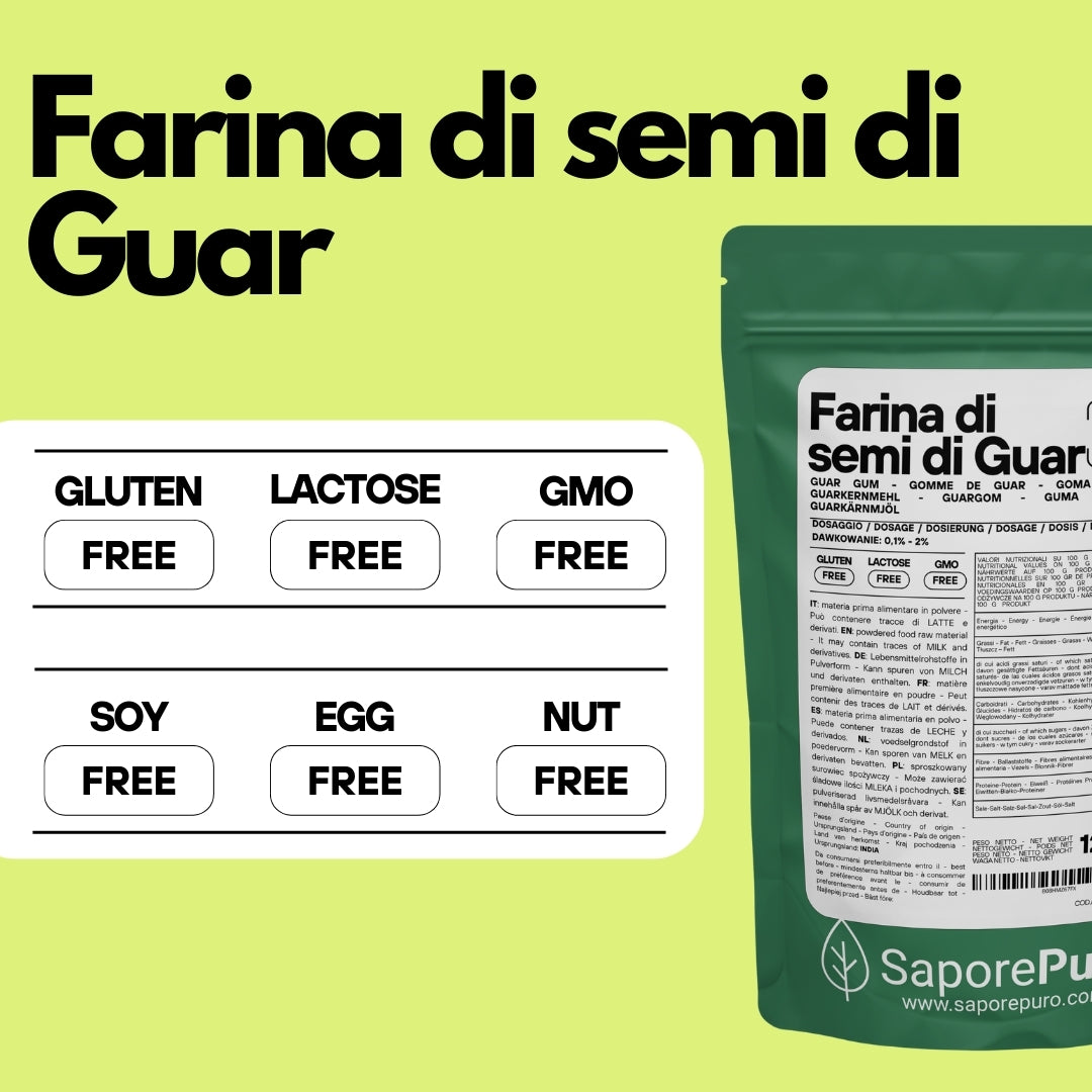 Farina di Semi di Guar (E412)  - Origine India - Confezionato in Italia