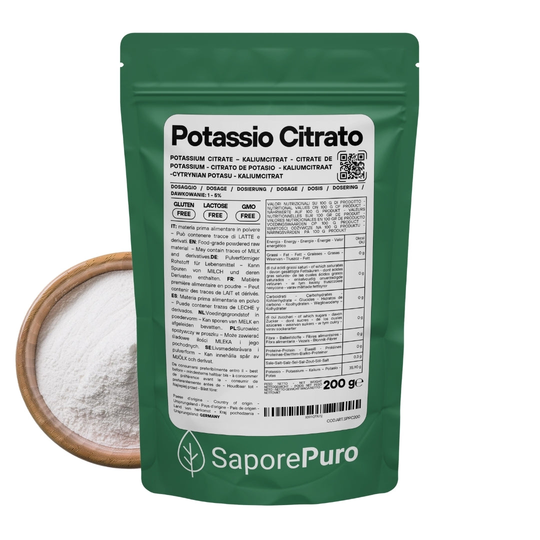 Potassio Citrato - Citrato di Potassio - Origine GERMANIA - Sostituto del Sale