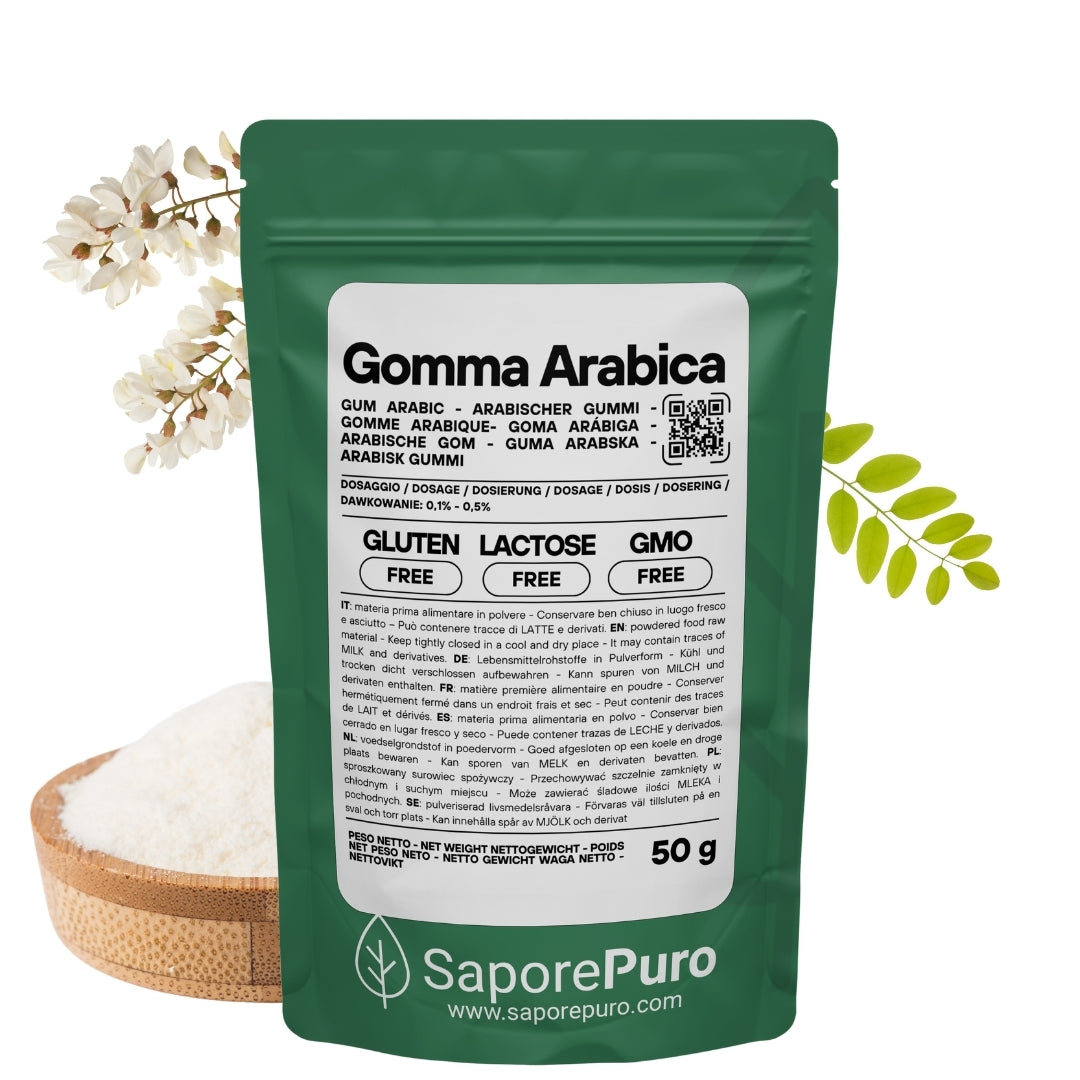 Gomma arabica in polvere - (E414) - Confezionato in Italia