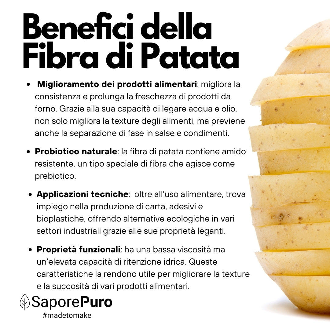 Fibra di Patata - Gluten Free - Origine Belgio- ideale per panificazione e prodotti da forno